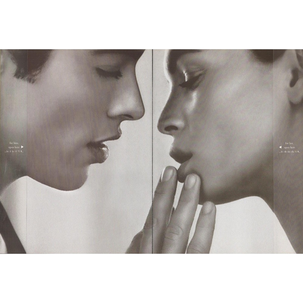 Vintage 1999 Calvin Klein Vintage Print Ad Fragrance Fashion 2 Page y2k Decor